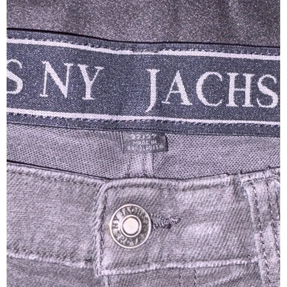 Jachs NY Mens Gray Denim Jeans Straight Fit Mid Rise Medium Wash 5-Pocket 32x27